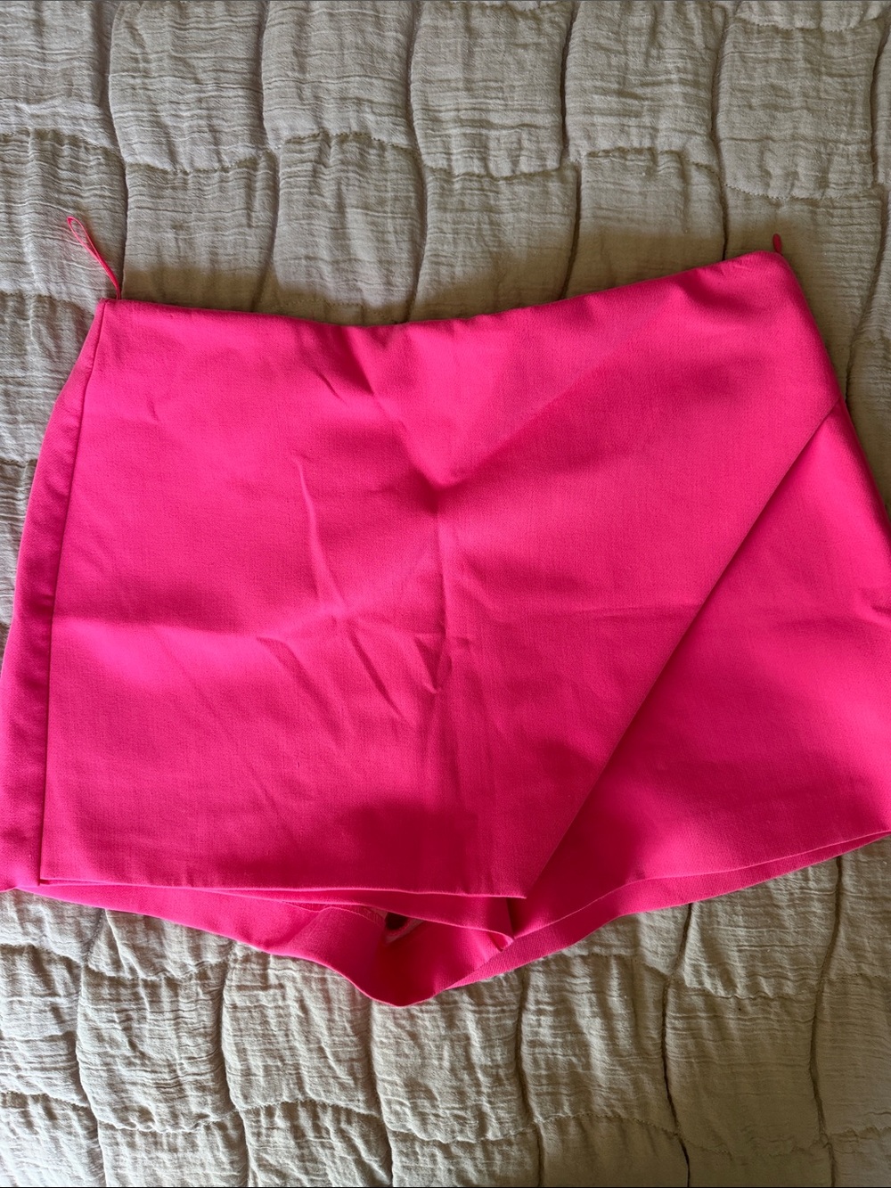 Zara Pink Wrap-Front Skort